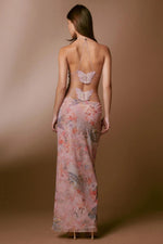 Butterfly Backless Midi Dress