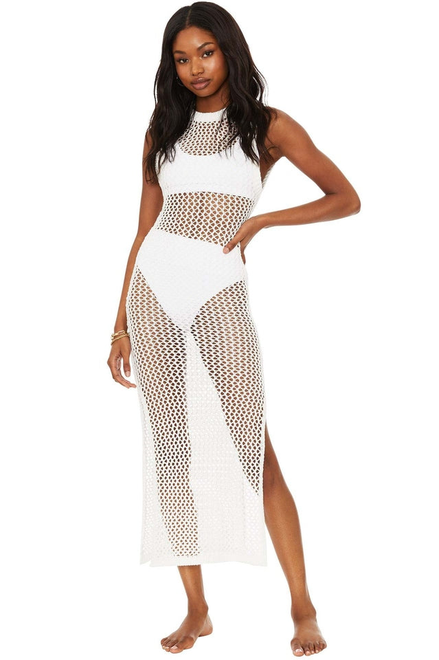 All-Matching Crochet Knit Beach Midi Dress