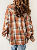 Plaid Pattern Thermal Lining Hooded Jacket