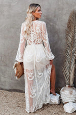 Boho Lace Long Sleeves Maxi Dress