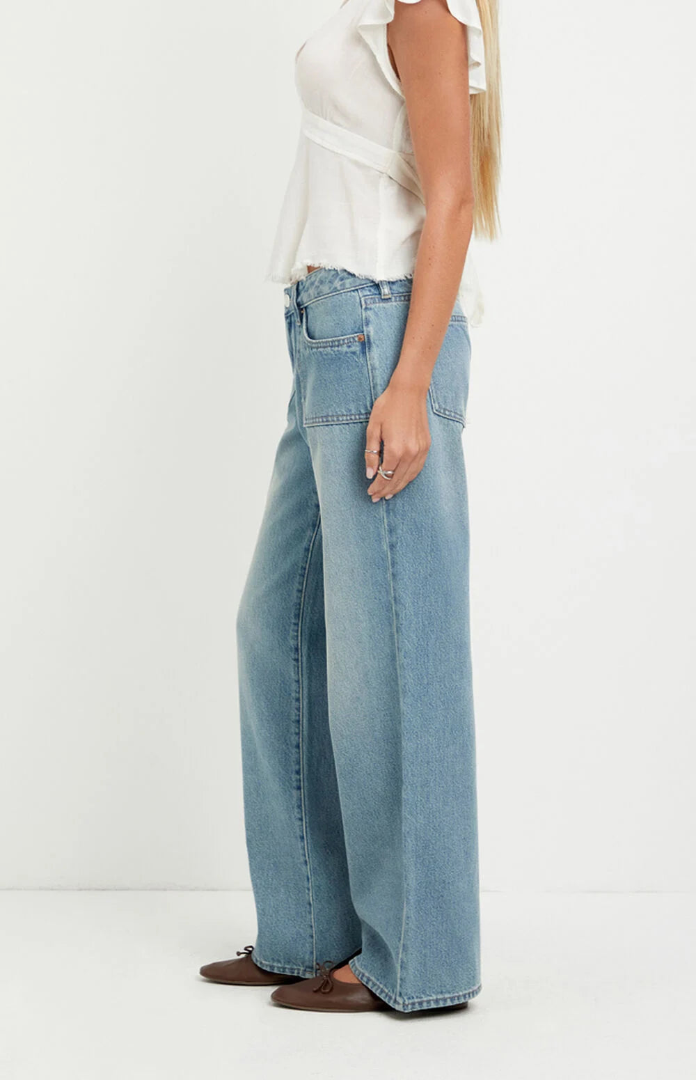 Light Blue Washed Denim Jeans