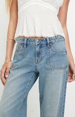 Light Blue Washed Denim Jeans
