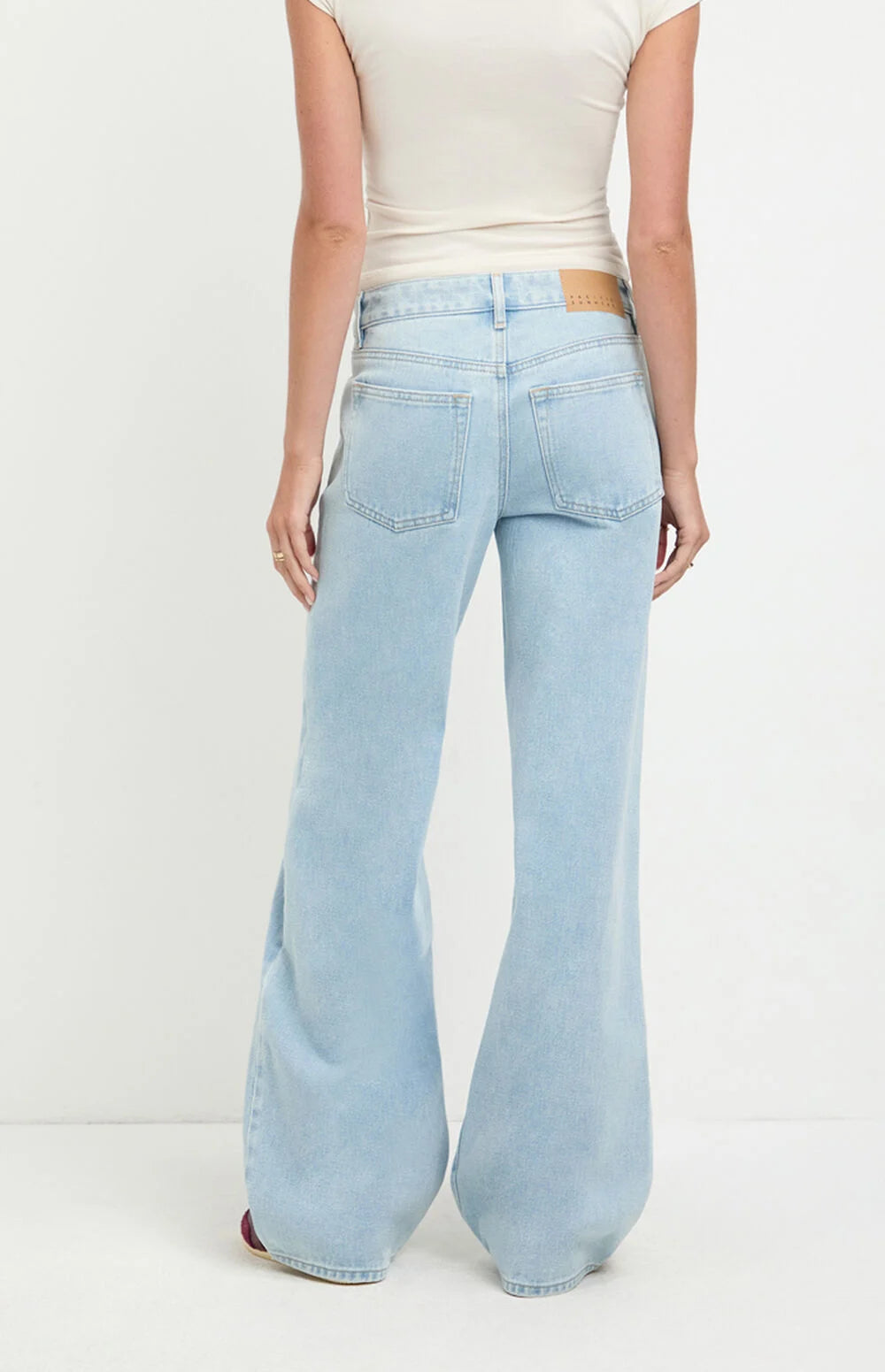 Light Blue Wide-Leg Denim Jeans