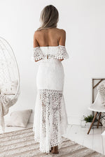 Lace Tube Top Pencil Skirt Two Piece Set