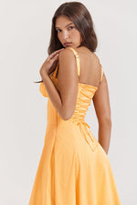 Solid Bustier Slip Midi Sundress