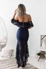Lace Tube Top Pencil Skirt Two Piece Set