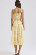Solid Bustier Slip Midi Sundress