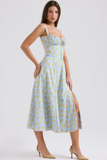 Solid Bustier Slip Midi Sundress
