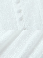 Sweet Eyelet Buttoned Mini Dress