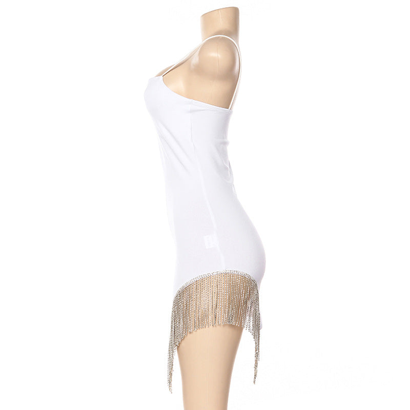 Chic Tassel Trim Bodycon Dress
