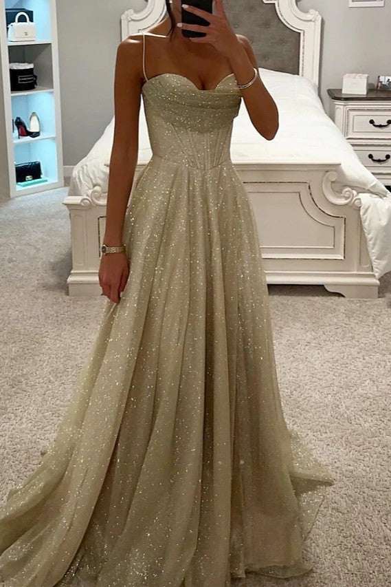 Elegant Sequined Bustier Maxi Dress