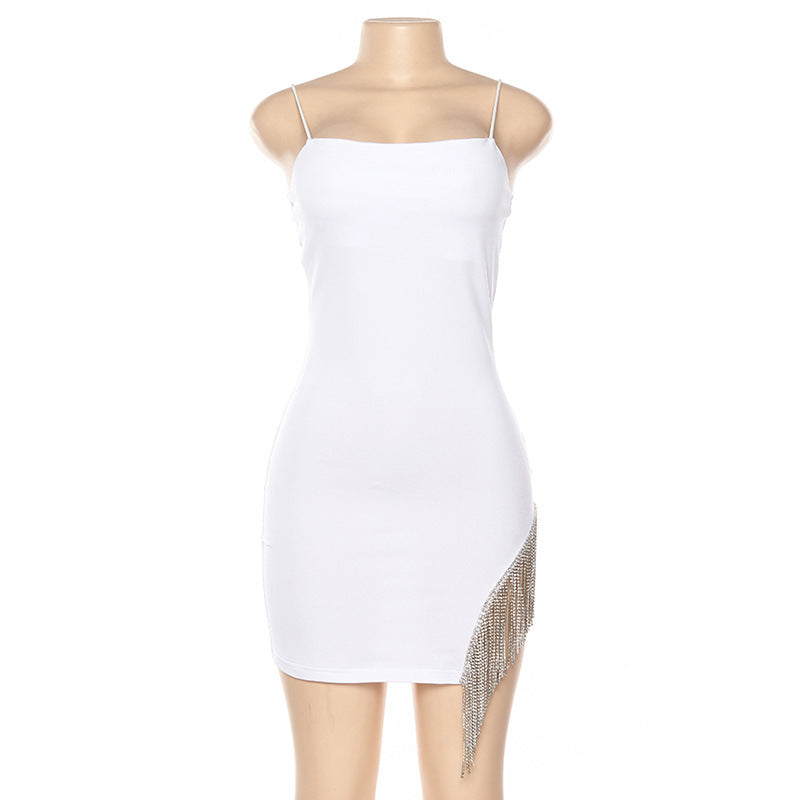 Chic Tassel Trim Bodycon Dress