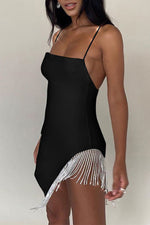 Chic Tassel Trim Bodycon Dress