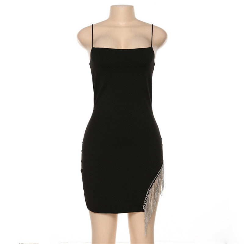 Chic Tassel Trim Bodycon Dress