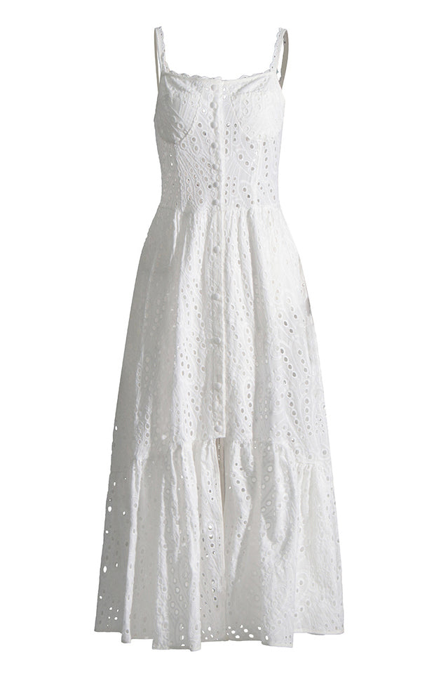 Crochet Lace Slip Maxi Dress