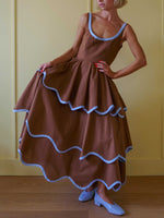 Elegant Tiered Sleeveless Midi Dress