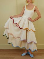 Elegant Tiered Sleeveless Midi Dress