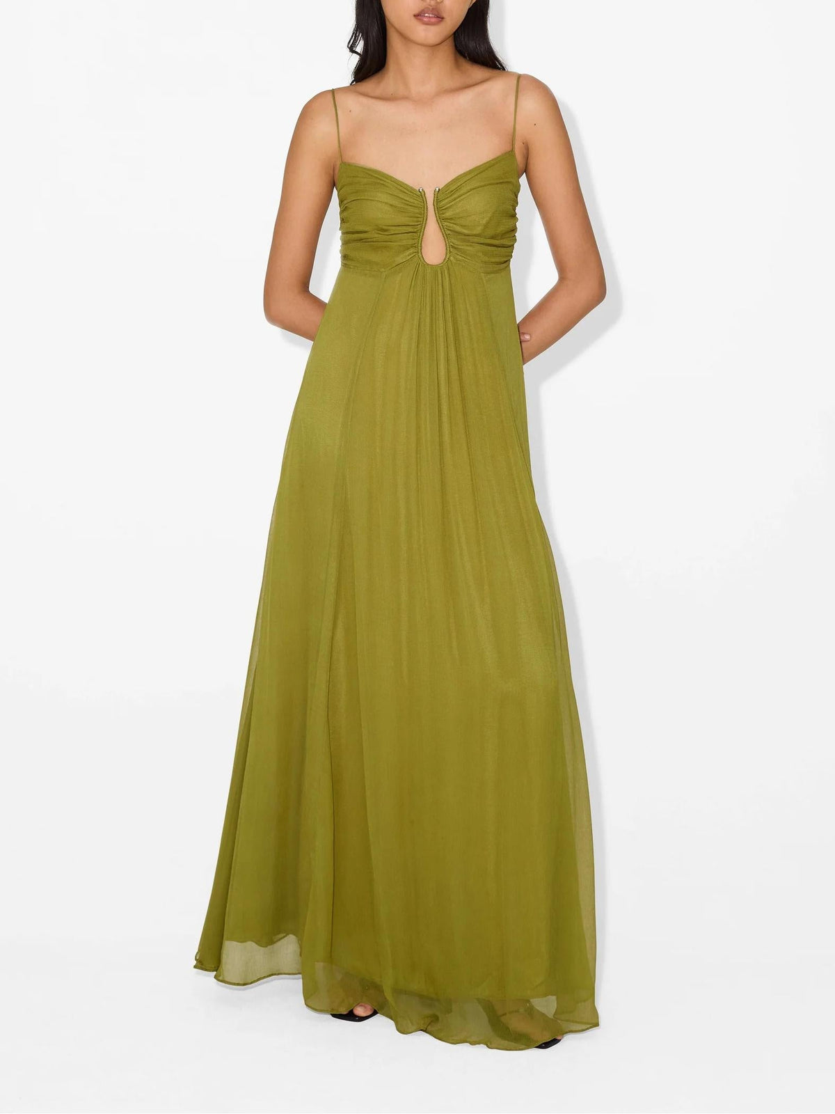 Olive Green Slip Maxi Dress