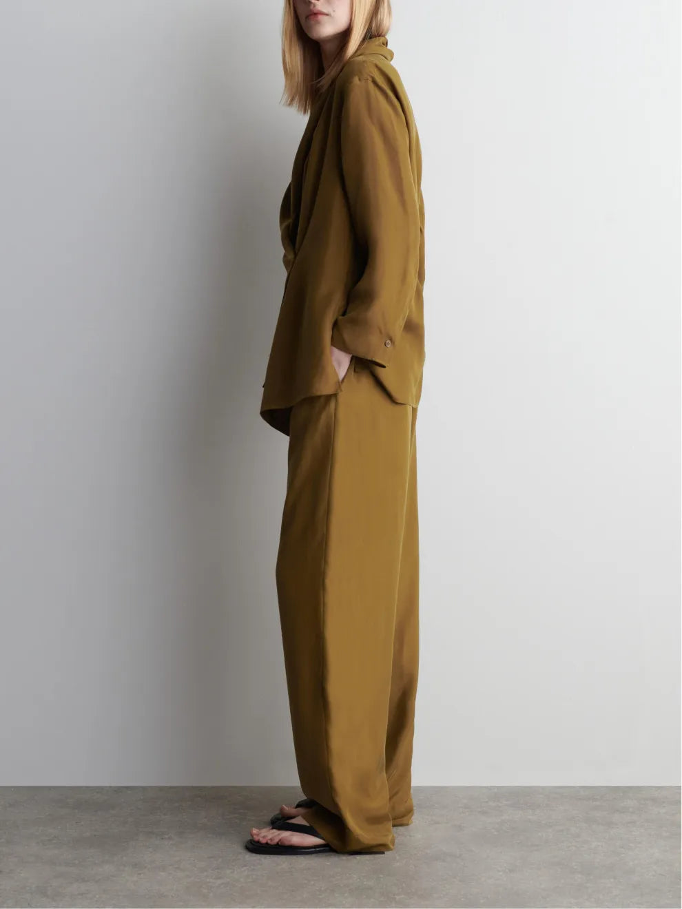 Sleek Shawl Lapel Suits Pants Two-Piece Set