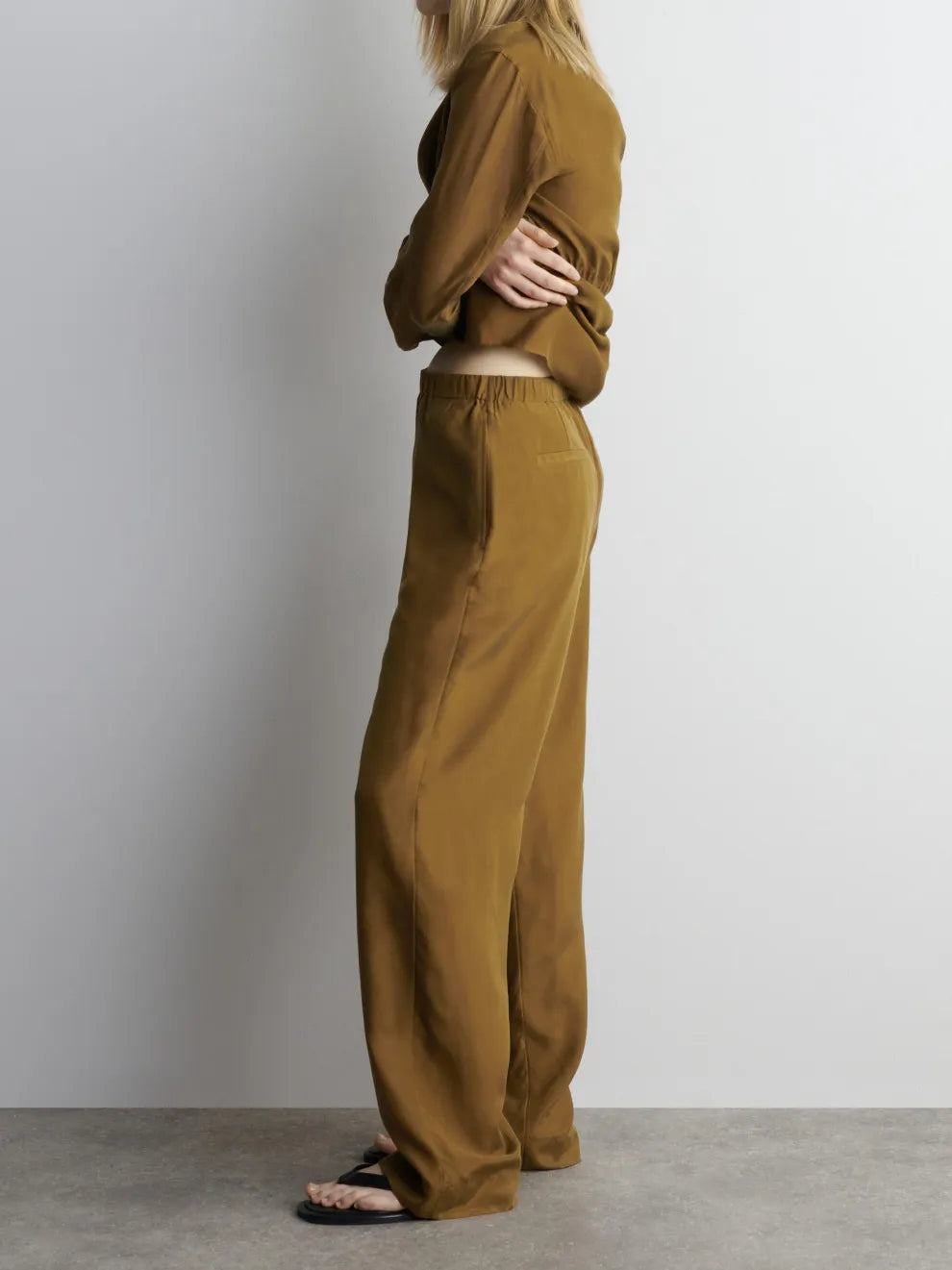 Sleek Shawl Lapel Suits Pants Two-Piece Set