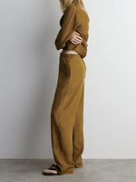 Sleek Shawl Lapel Suits Pants Two-Piece Set