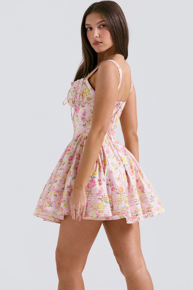 White Front Tie Sleeveless Mini Dress