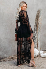 Boho Lace Long Sleeves Maxi Dress