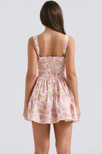 White Front Tie Sleeveless Mini Dress