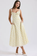 Dainty Floral Slip Midi Sundress
