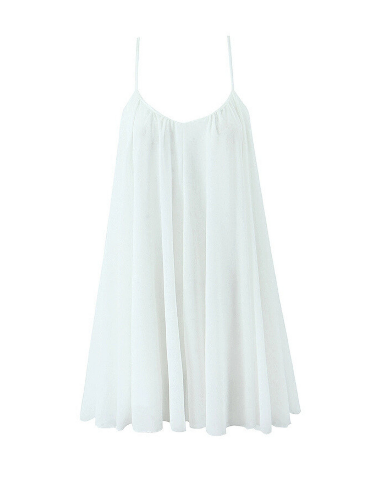 White Backless Slip Mini Dress
