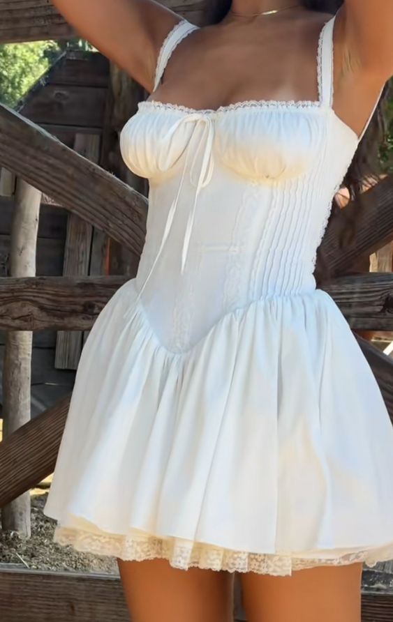 White Sleeveless Mini Dress
