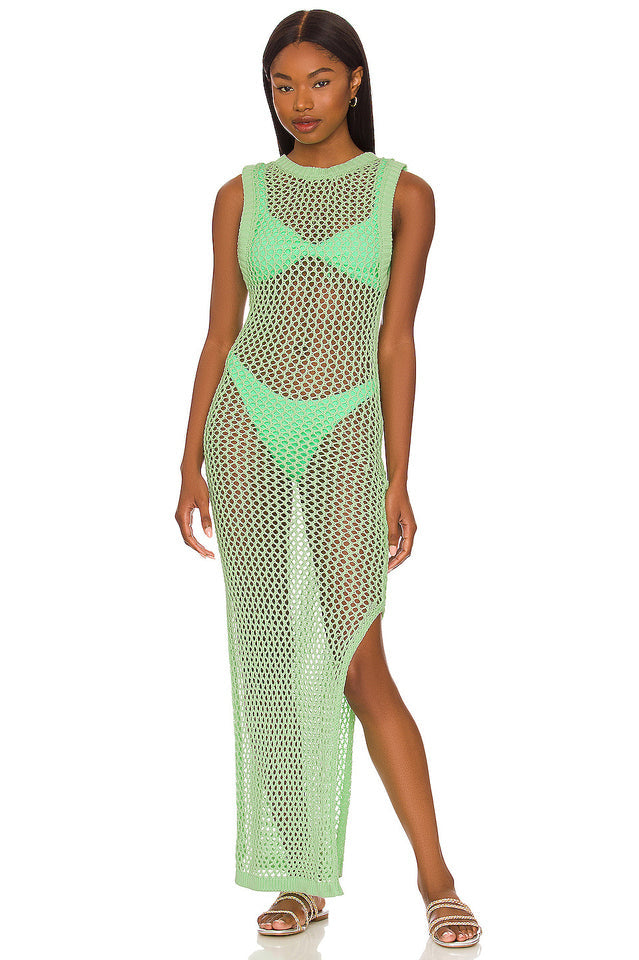 All-Matching Crochet Knit Beach Midi Dress