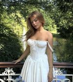 White Sleeveless Mini Dress