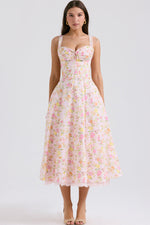 Dainty Floral Slip Midi Sundress