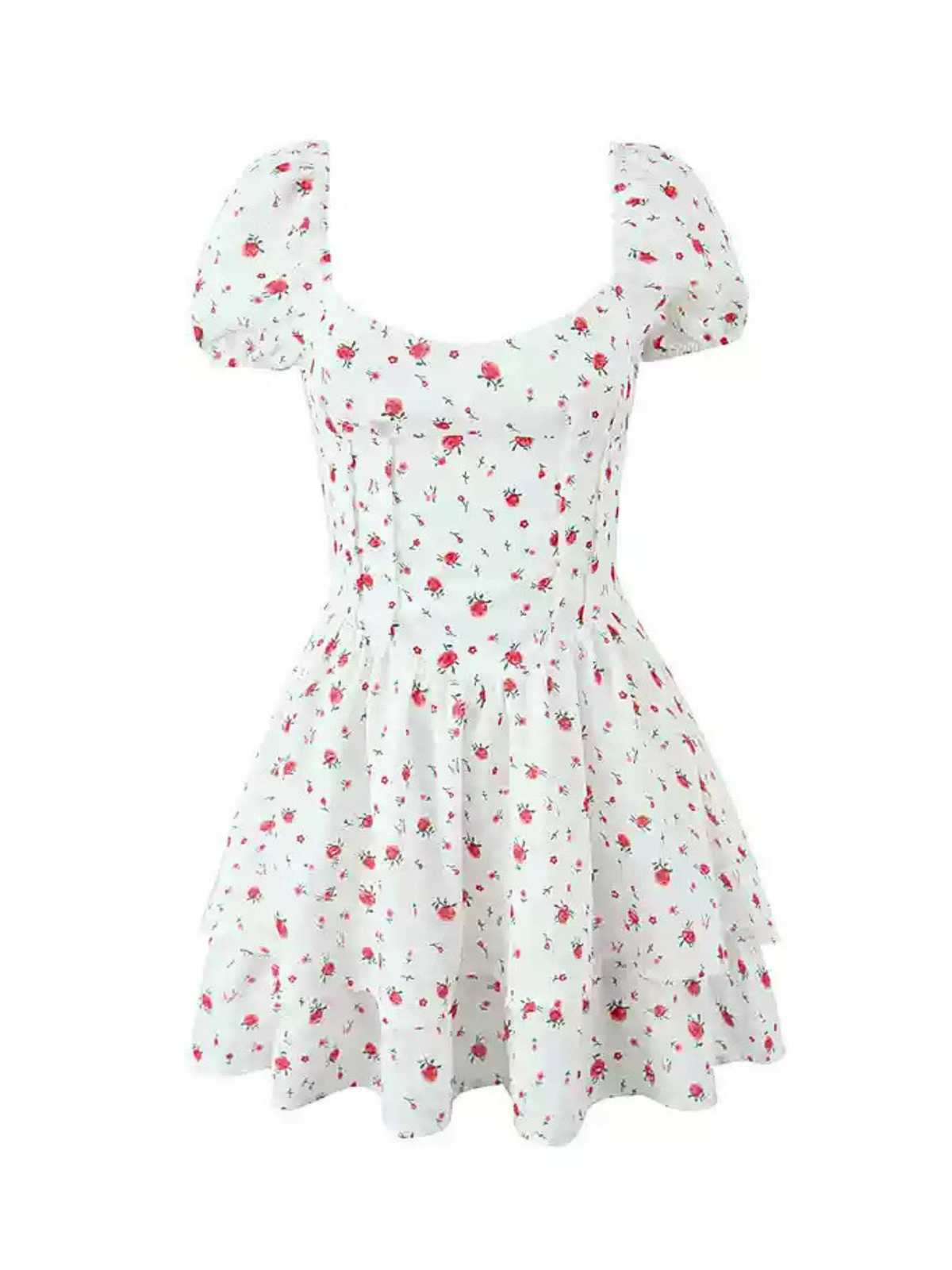 Rosaline Floral Tiered Mini Dress