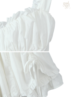 White Sleeveless Layered Mini Dress