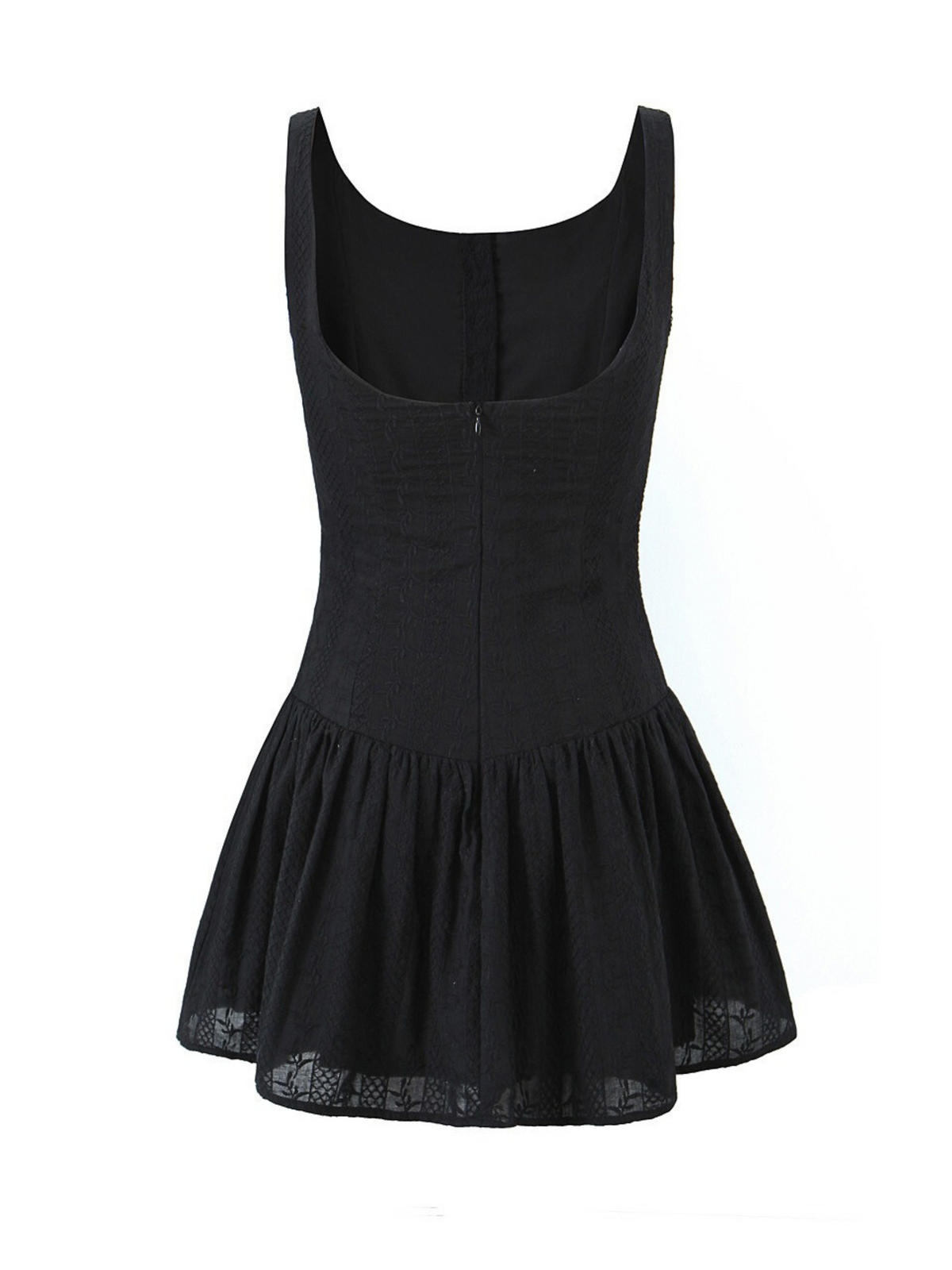 Sweet Eyelet Buttoned Mini Dress