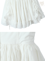 White Sleeveless Layered Mini Dress