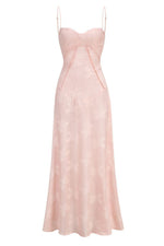 Vintage Floral Textured Slip Maxi Dress