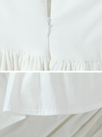 White Sleeveless Layered Mini Dress