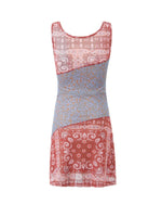 Red Geo Print Mini Dress