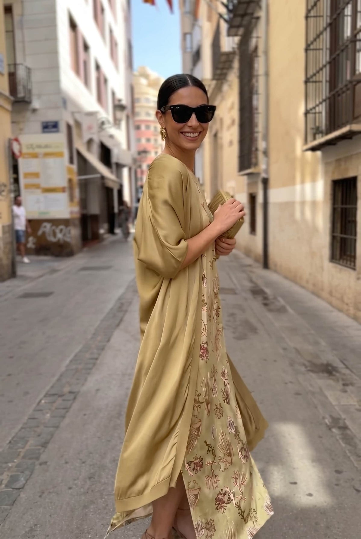 Retro Floral Sleeveless Midi Dress