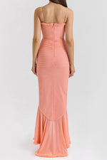Glam Ruffled Front Ruched Gown