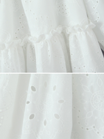 White Sleeveless Layered Mini Dress