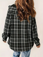 Plaid Pattern Thermal Lining Hooded Jacket