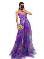 Multicolor Floral Spaghetti Strap Maxi Dress