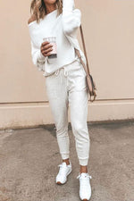 One-shoulder Neck Ribbed Knit T-shirt Top