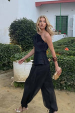 Black Strapless Top And Bloomers Set