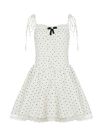 White Polka Dot Mini Dress