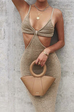 Chic Cutout Bodycon Knitted Dress